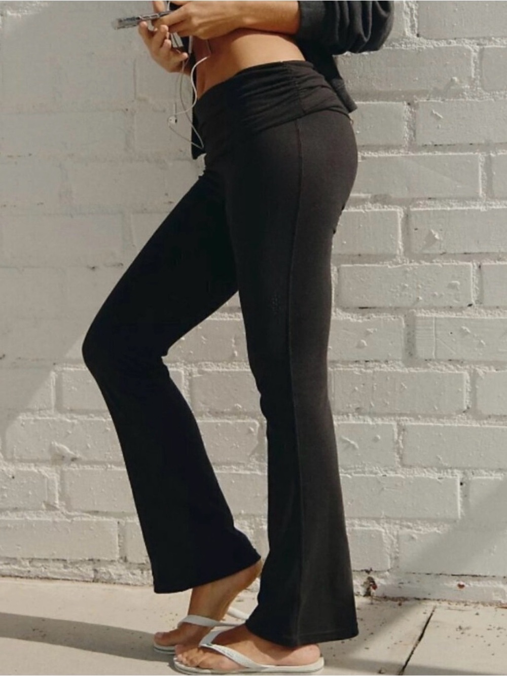 FP Movement Free People Aced It Legging High Rise Flare Foldover Fleece Pant